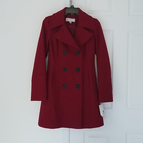 Anne Klein Jackets & Coats Anne Klein Rustic Red Autumn Wool Pea